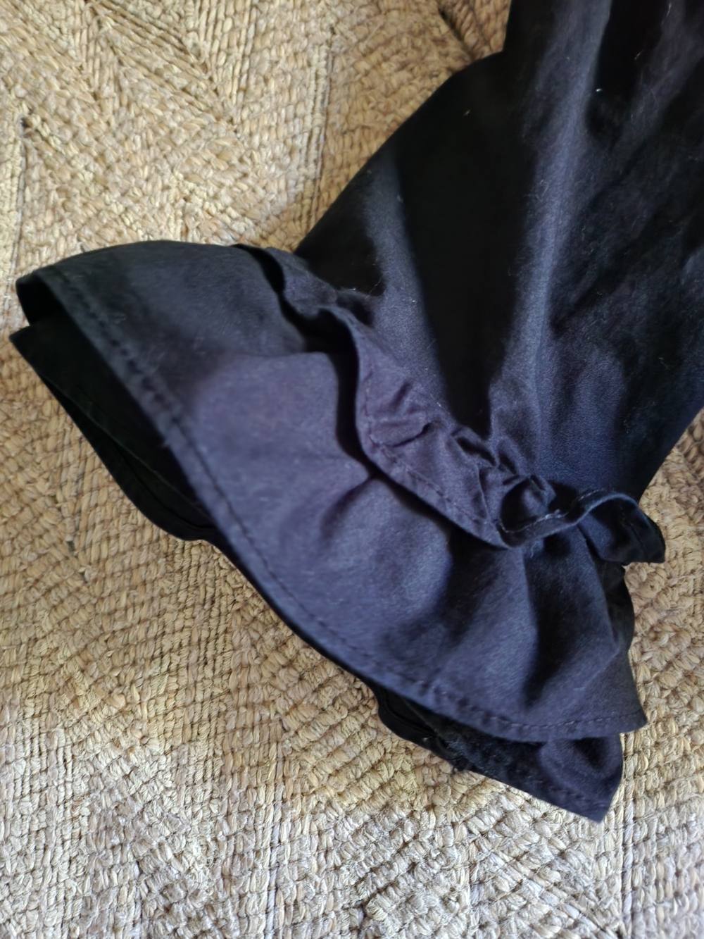 Women's Black I.N.C. Ruffle-Trim Cotton Bolero Jacket - Picture 4 of 6